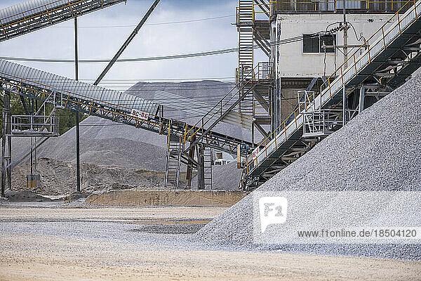 conveyor belts at gravel mine in Thailand