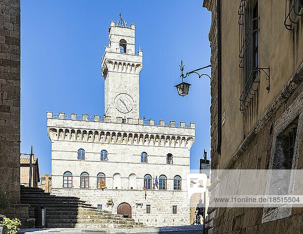 Italy  Tuscany  Montepulciano  Facade of historic town hall