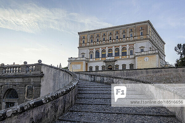Italy  Lazio  Caprarola  Steps in front of Villa Farnese