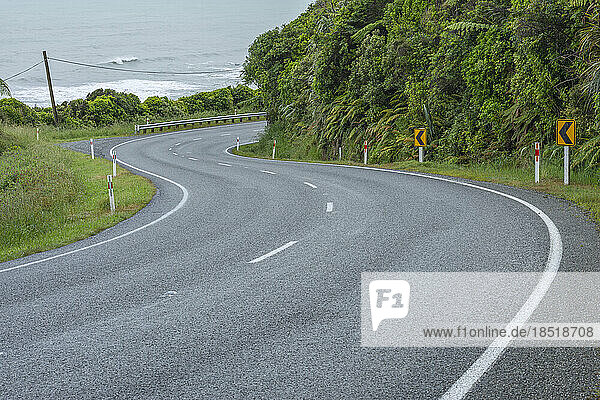 New Zealand  South Island New Zealand  Winding section of State Highway 6