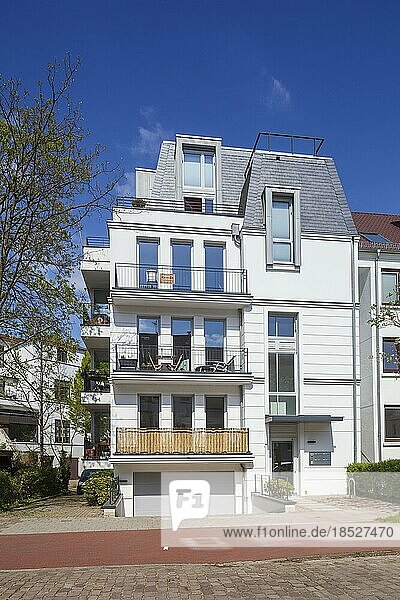 Modern residential buildings Spring  Bremen  Germany  Europe