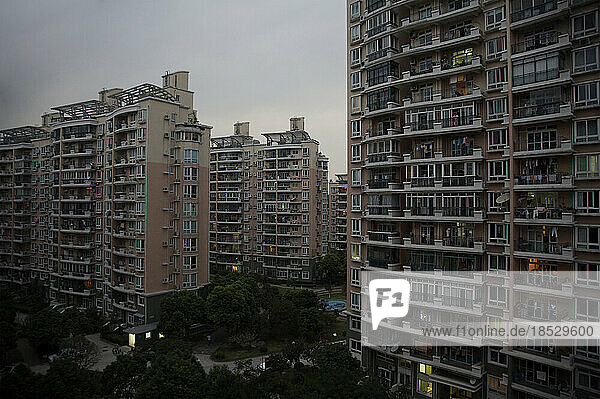 Hochhauswohnungen der Mittelklasse in Shanghai; Shanghai  China