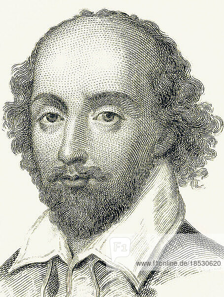William Shakespeare  1564 - 1616. Englischer Dichter und Dramatiker.