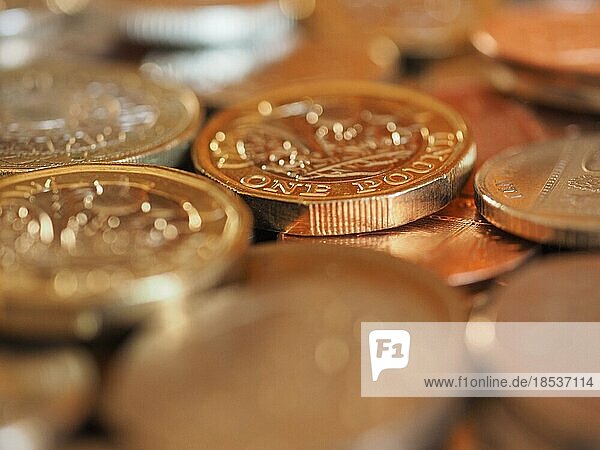 Pfund Münzen  Vereinigtes Königreich Hintergrund