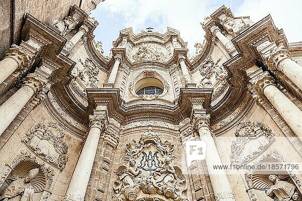 Spanien  Valencia. Detail der Kathedrale Basilika der Himmelfahrt Unserer Lieben Frau von Valencia  Europa