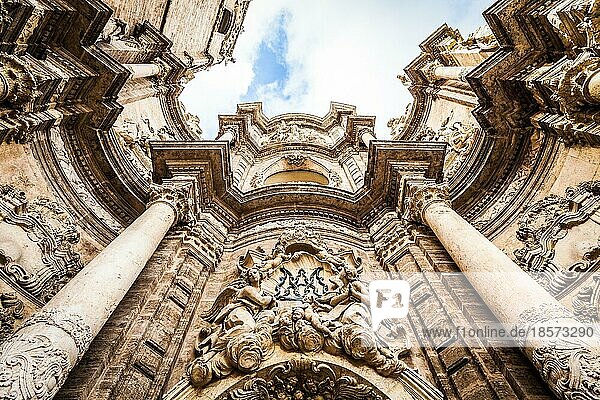 Spanien  Valencia. Detail der Kathedrale Basilika der Himmelfahrt Unserer Lieben Frau von Valencia  Europa