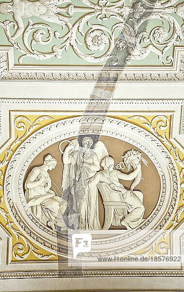 Beispiel für die Technik der Gemälderestaurierung  Vatikanische Museen  Rom