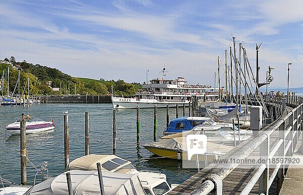 Jetty on Lake Constance  Lake Constance shipping  Immenstaad  jetty for ships