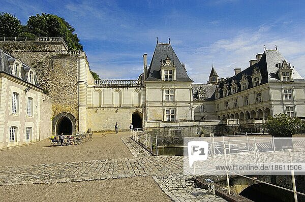 Schloss Villandry  Loiretal  Touraine  Chateau de  Villandry  Centre  Frankreich  Europa