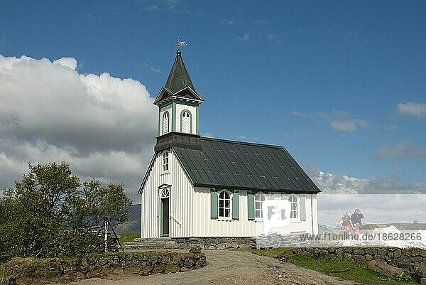 Holzkirche  Pingvellir  Thingvellir  Pingvalla Kirche  Thingvalla Kirche  Island  Europa