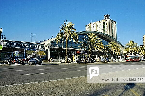 Busbahnhof  Valencia  Spanien  Bus-Bahnhof  Haltestelle  Europa