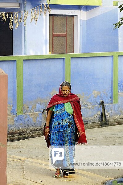 Frau  Bharatpur  Rajasthan  Indien  Asien