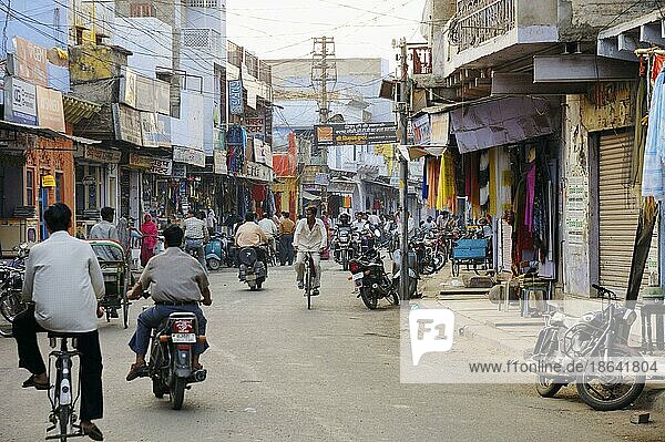 Shopping Street  Bharatpur  Rajasthan  India  Asia