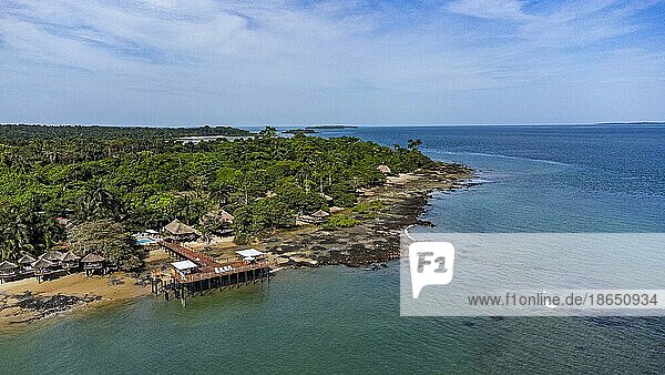 Luftaufnahme der Insel Rubane  Bijagos Archipel  Guinea Bissau