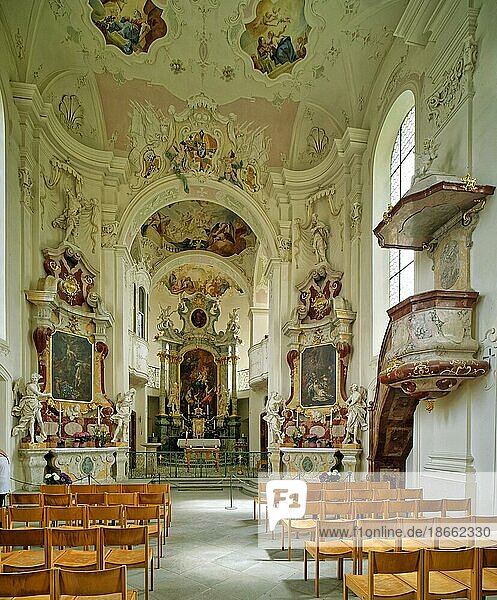 Schlosskirche St. Marien  Innenaufnahme  Insel Mainau  Bodensee  Baden-Württemberg  Deutschland  Europa