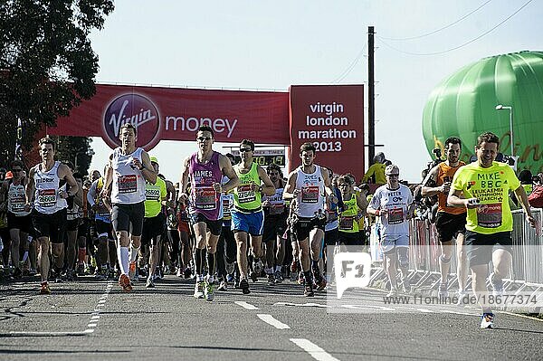 The Virgin London Marathon Start on 21.04.2013 at The Mall  London