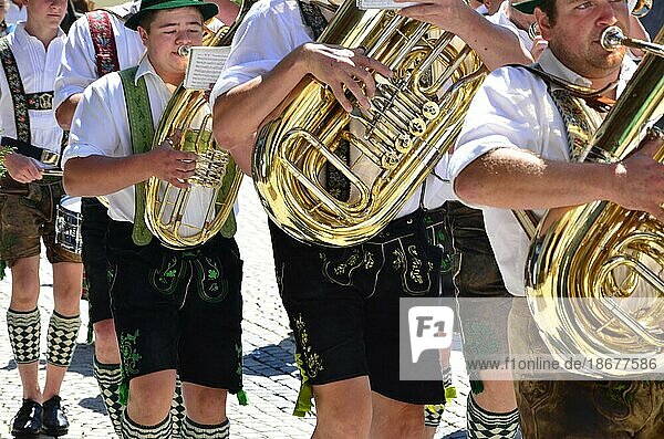 Bavaria  customs  Trachtler  brass band
