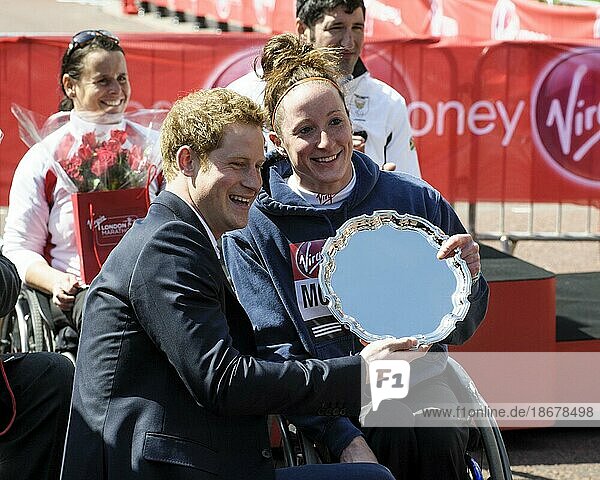 Prince Harry at the Virgin London Marathon Medal Presentations on 21.04.2013 at The Mall  London