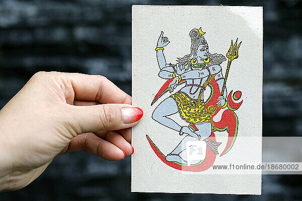 Hindu deity  Shiva  the Hindu god of Transformation or Destruction  Vietnam  Indochina  Southeast Asia  Asia