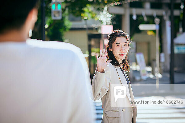 Japanese people portrait in downtown Tokyo