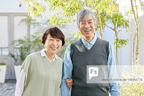 Japanese senior couple
