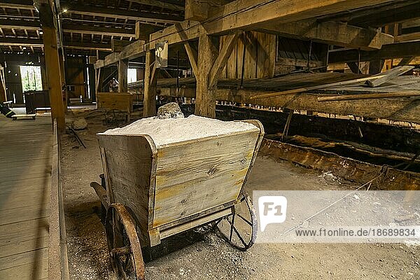 Carts with salt in the Great Saltworks of Salins-les-Bains  UNESCO World Heritage Site in Salins-les-Bains  Bourgogne-Franche-Comté  France  Europe