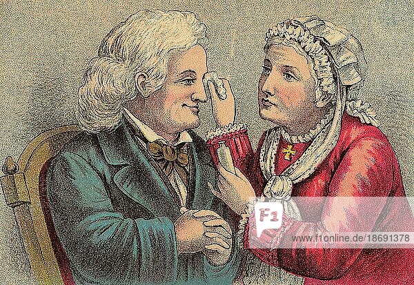 Dr. Isaac Thompsons berühmtes Augenwasser  für alle Beschwerden der Augen  ca 1880  Historisch  digital restaurierte Reproduktion von einer Vorlage aus der damaligen Zeit