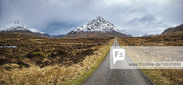 UK  Scotland  West Highland Way stretching through Glen Coe
