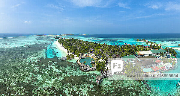 Scenic view of island at Kuda Huraa  Male Atoll in Maldives