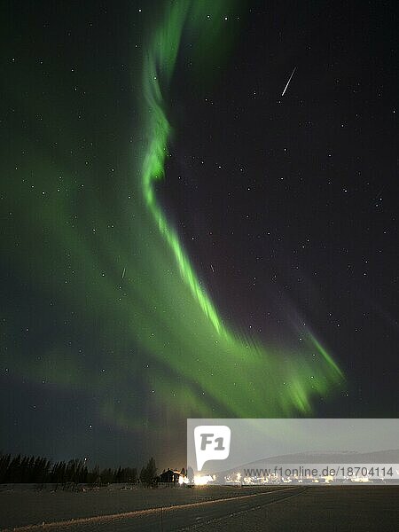 Nordlicht  Aurora borealis  das Sternbild des Großen Wagen  Äkäslompolo  Lappland  Finnland  Europa