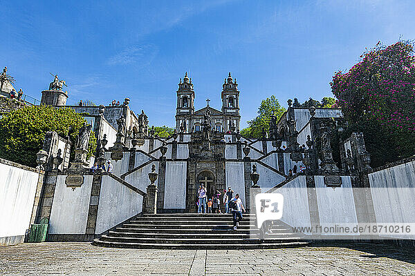 Sanctuary of Bom Jesus do Monte  UNESCO World Heritage Site  Braga  Minho  Portugal  Europe