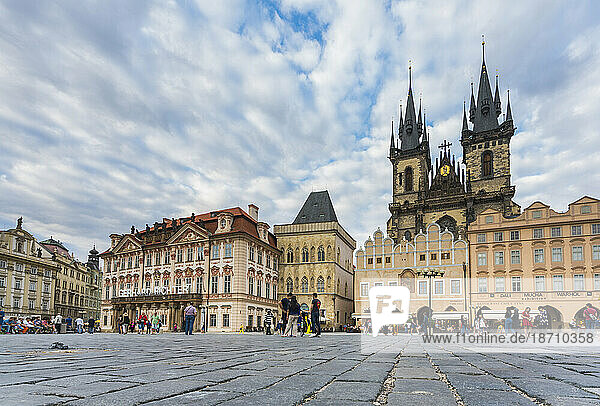 Church of Our Lady before Tyn  Old Town  UNESCO World Heritage Site  Prague  Bohemia  Czech Republic (Czechia)  Europe