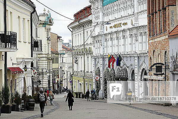 Old town of Vilnius  UNESCO World Heritage Site  Lithuania  Europe