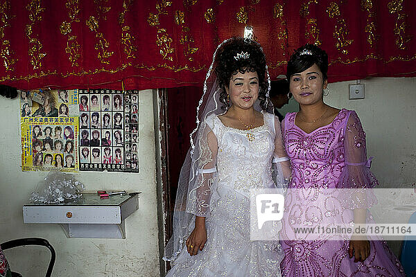 Wedding day in Kucha  Xinjiang  China.
