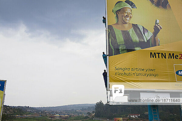 Cell phone billboard  Kigali  Rwanda