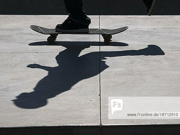 Shadows at skate park