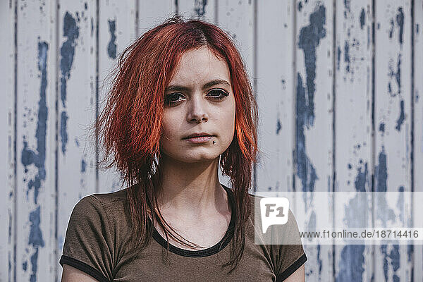 Punk woman outdoor portrait