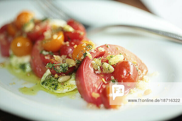 Seasonal Tomato and Mozzarella Salad