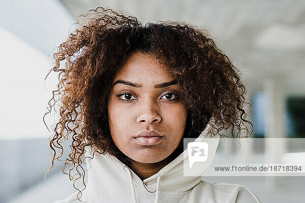 Portrait of African American Woman in Urban Area