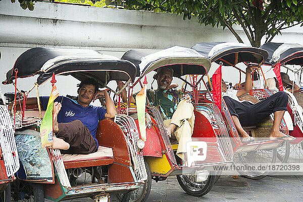 Traditional Tricycle In Yogyakarta  Java  Indonesia