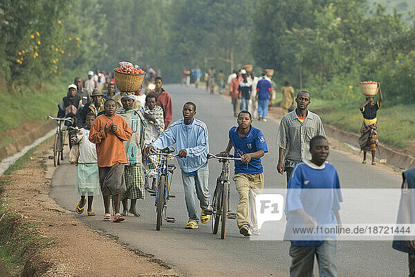 Morning commute  Butare  Rwanda