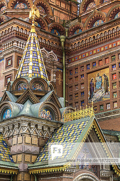 Church Of The Savior On Spilled Blood  Saint Petersburg  Russia  Europe