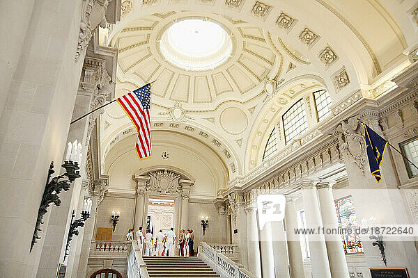 Bancroft Hall on the campus of the U.S. Naval Academy in Annapolis  MD.