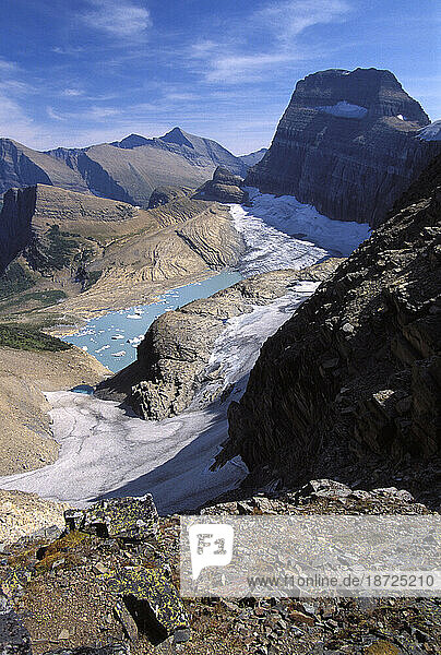 Overview of a Glacier  Glacier National Park  MT