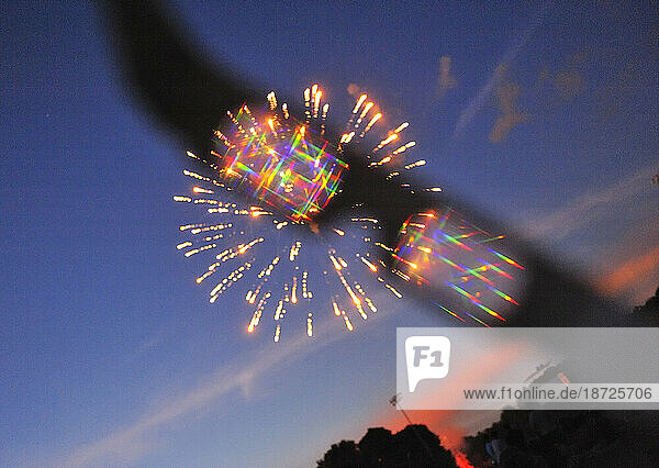 Fireworks through 3D Glasses