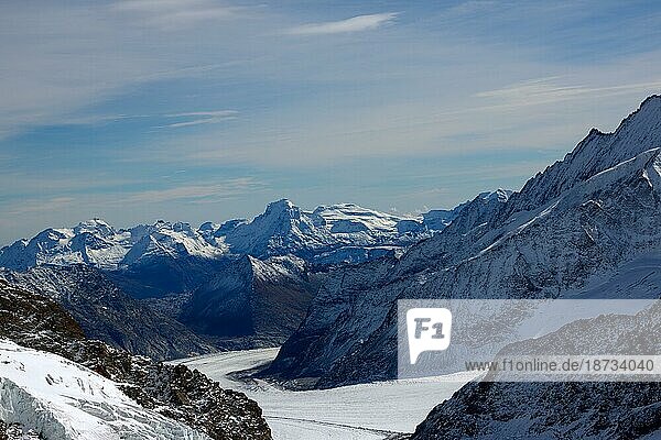 Aletsch Glacier  Switzerland. Aletschgletscher  Jungfraujoch. Schweiz