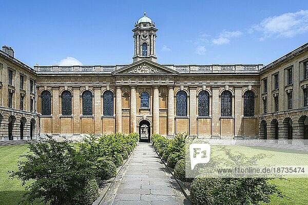 Das Queens College in der Altstadt von Oxford  Oxfordshire England  Großbritannien  Europa