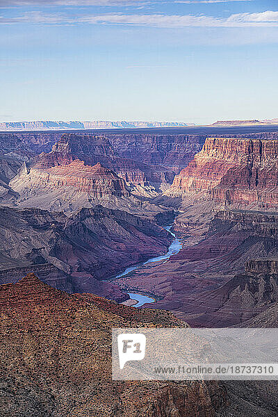 USA  Arizona  Grand Canyon National Park rock formations and Colorado river