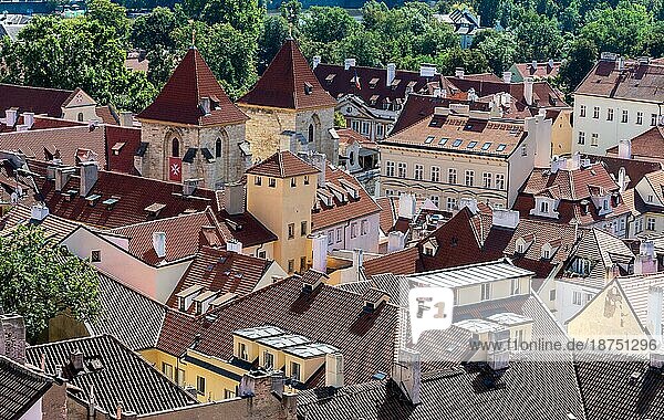 Luftaufnahme der Basilika in Prag