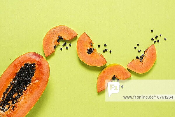 Ansicht von oben köstliche Papaya Tisch. Auflösung und hohe Qualität schönes Foto